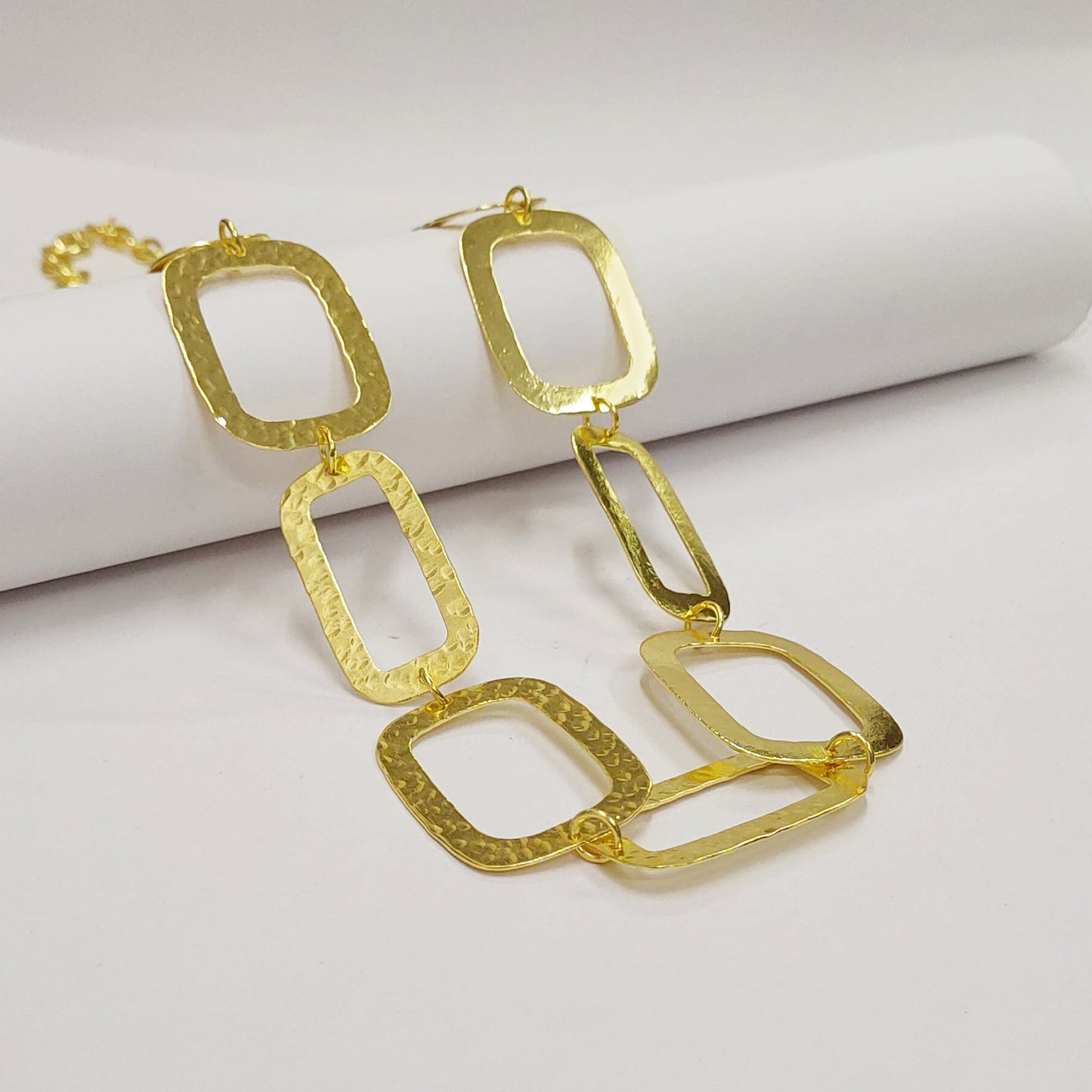 Rectangle Square Statement Chain Necklace