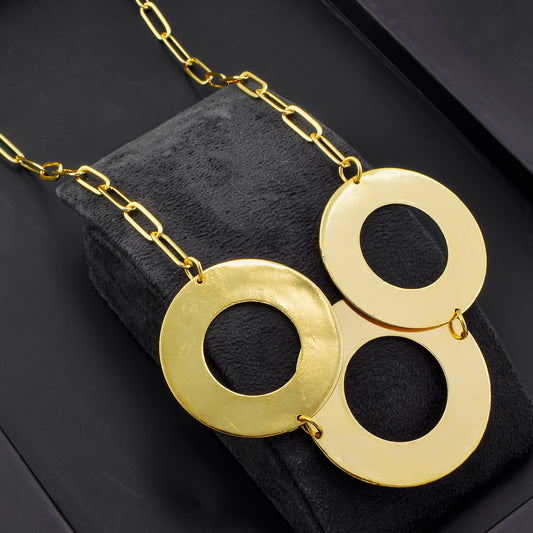 Circle Statement Chain Necklace