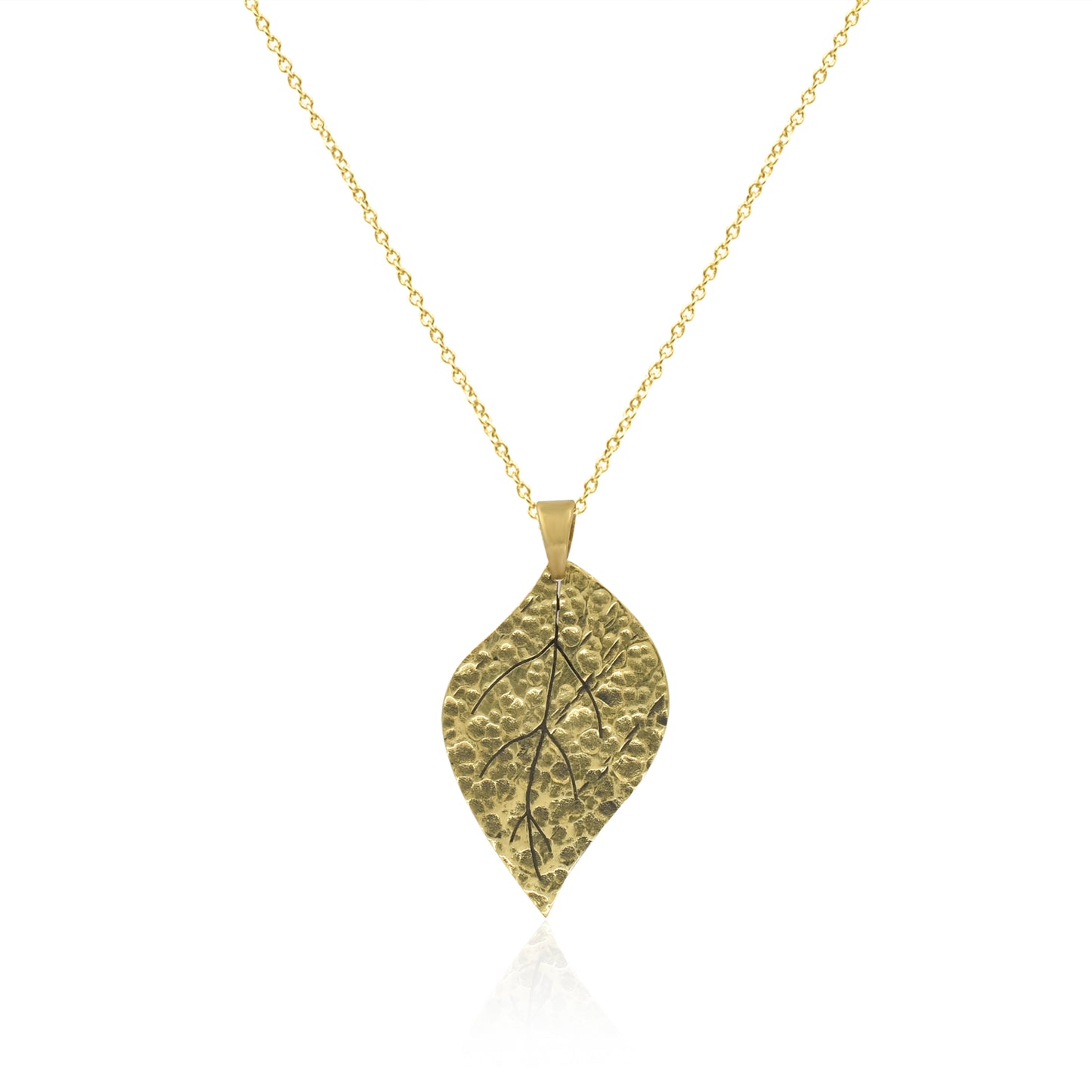 Textured Leaf Pendant