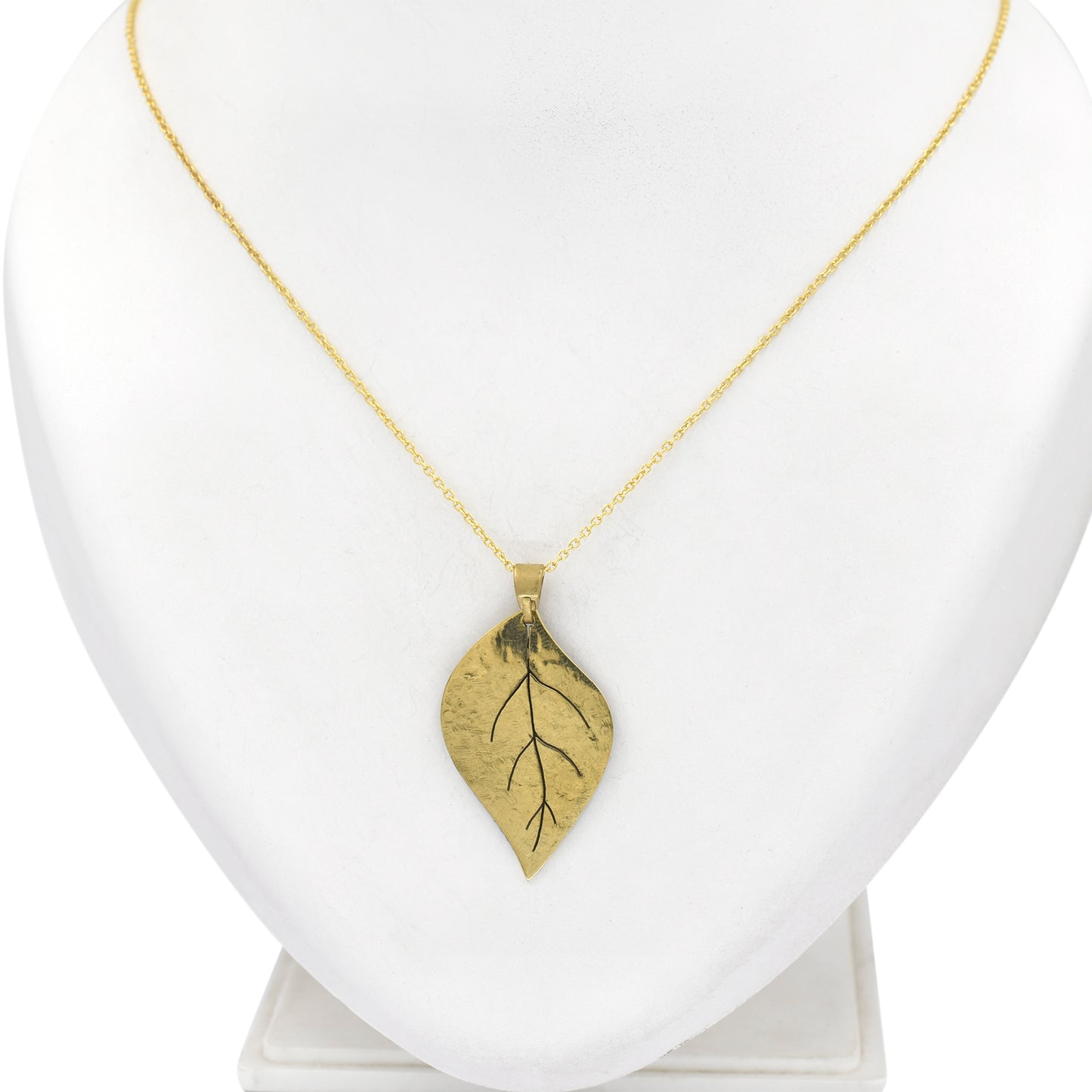 Textured Leaf Pendant