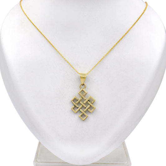 Cross Style Checked Pendant