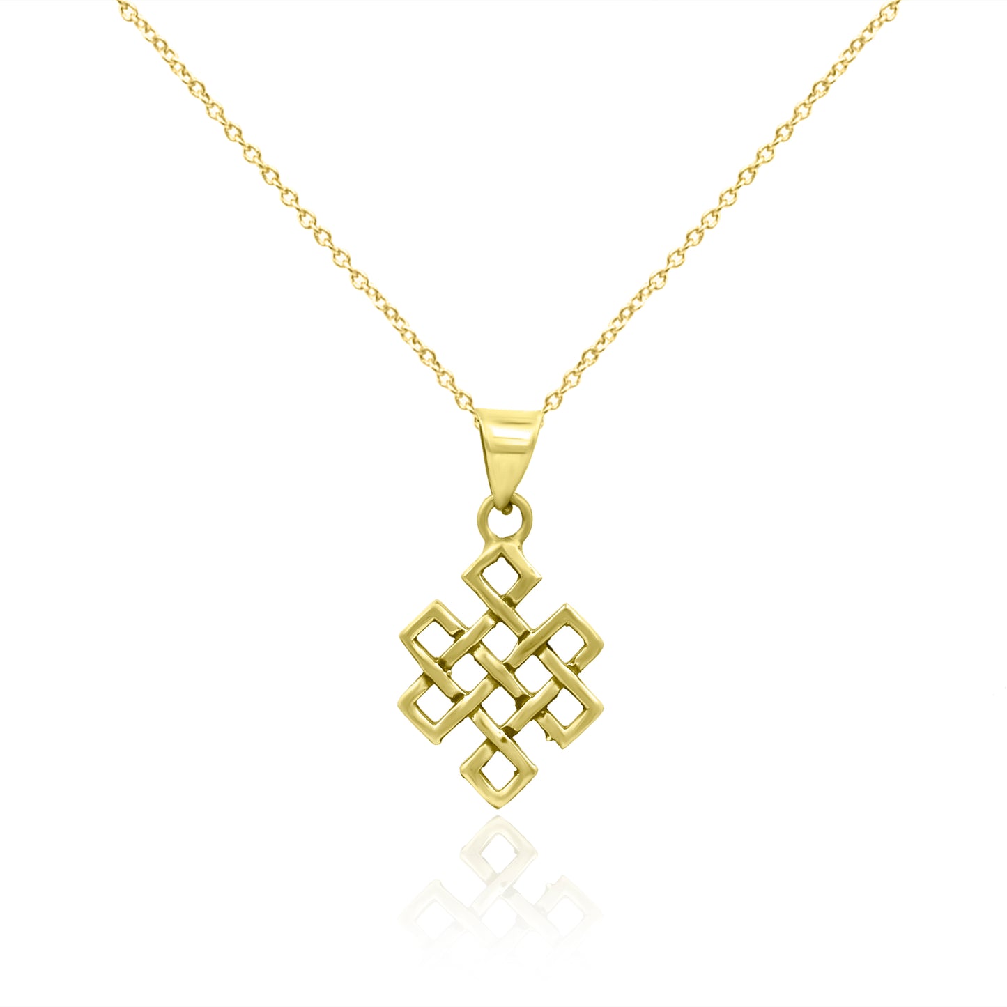 Cross Style Checked Pendant