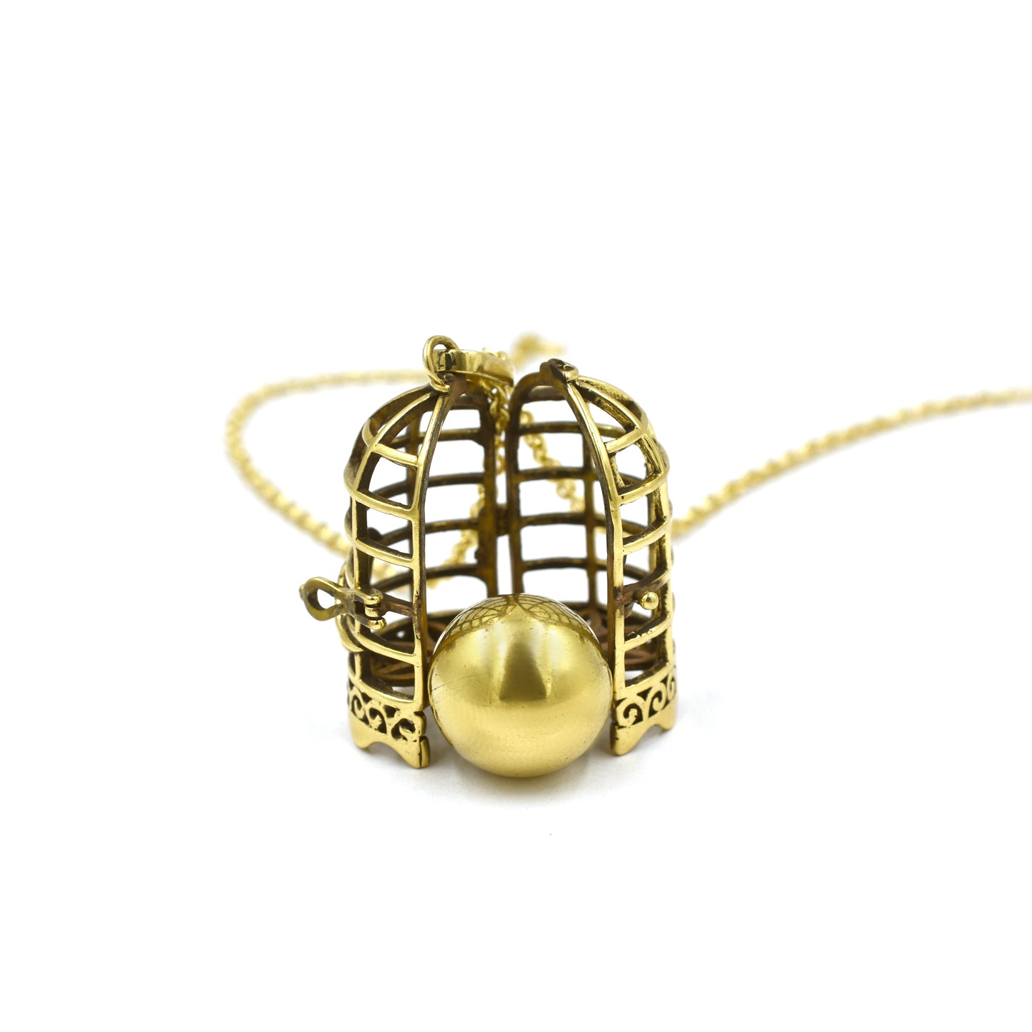 Ball In The Sparrow Cage Pendant