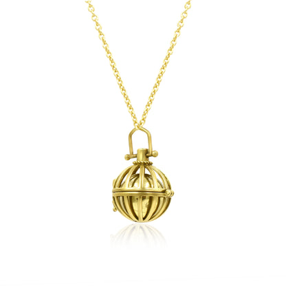 Planet In A Cage Locket Pendant