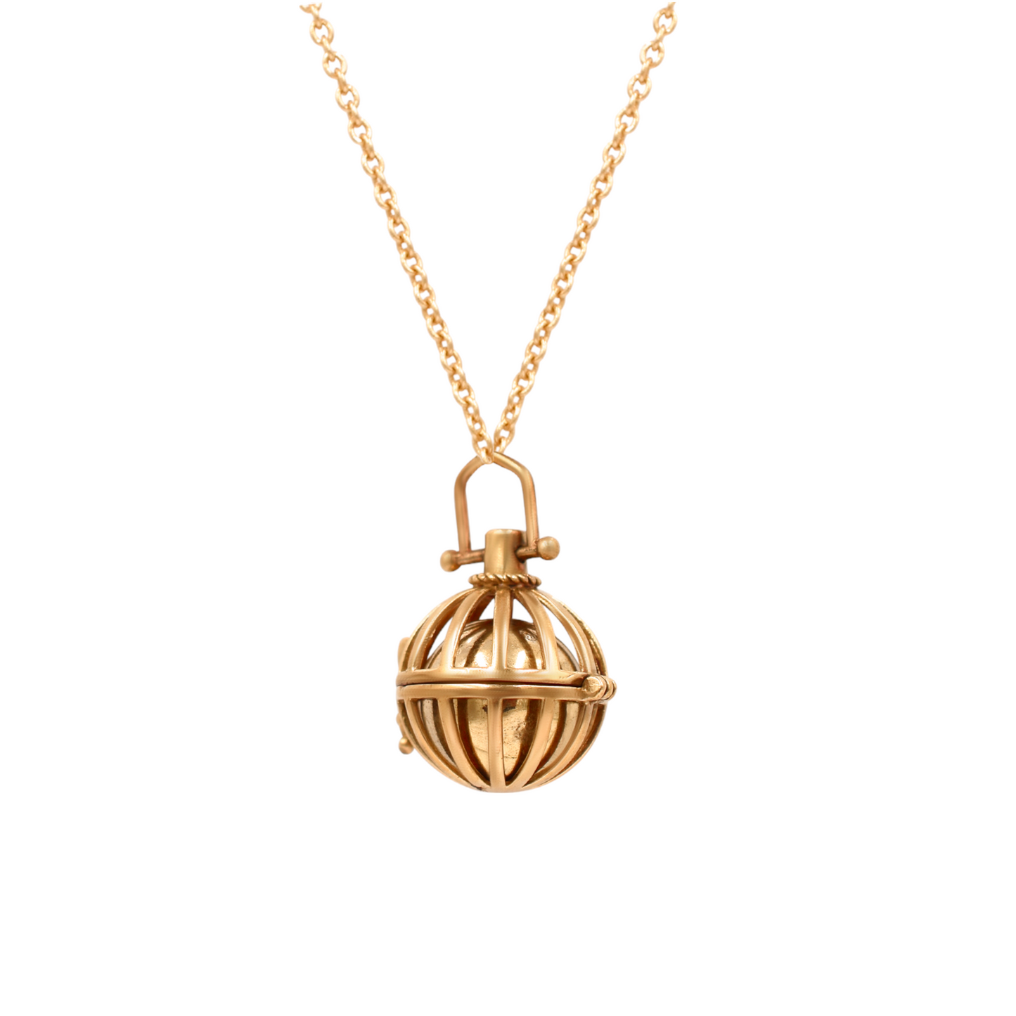 Planet In A Cage Locket Pendant