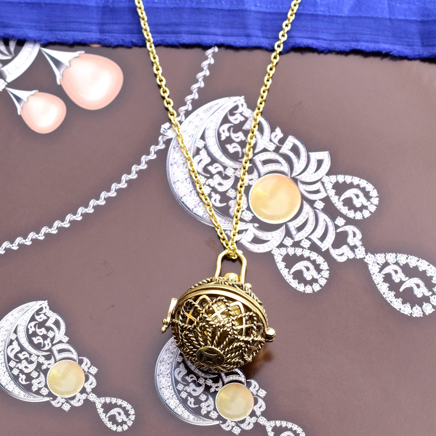 Boho Open Ball Locket Pendant