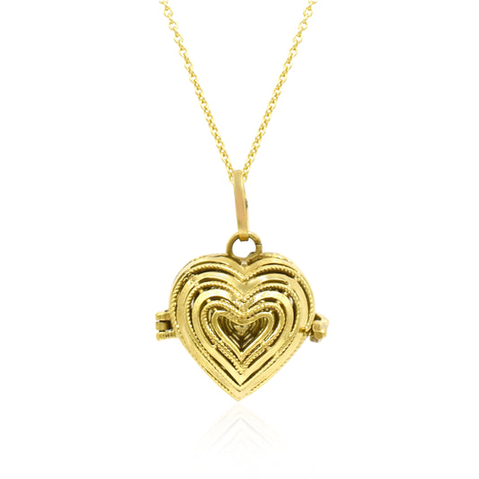 Open Heart Locket Pendant