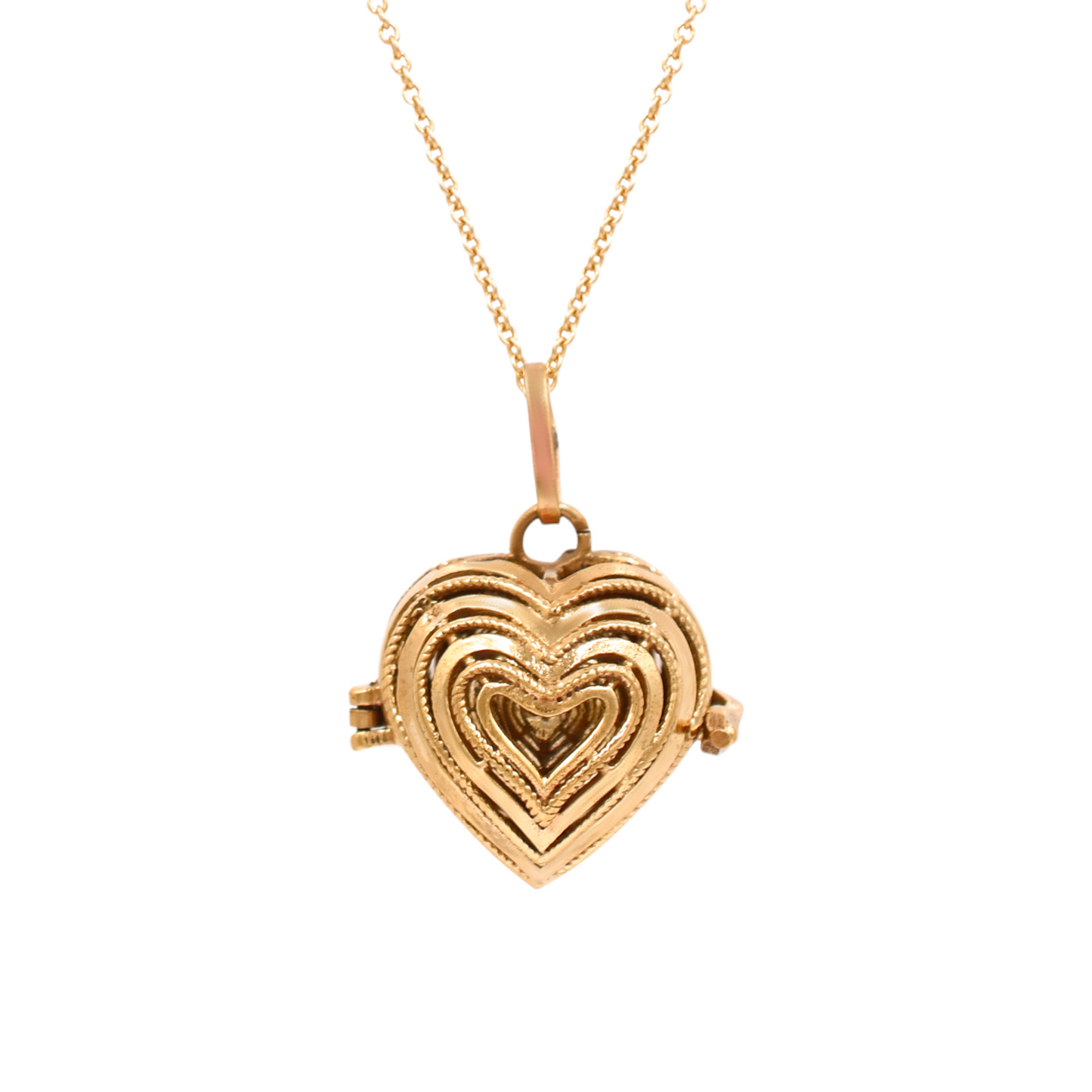 Open Heart Locket Pendant