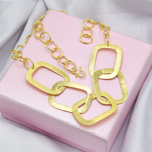 Rectangle Loop Statement Chain Necklace