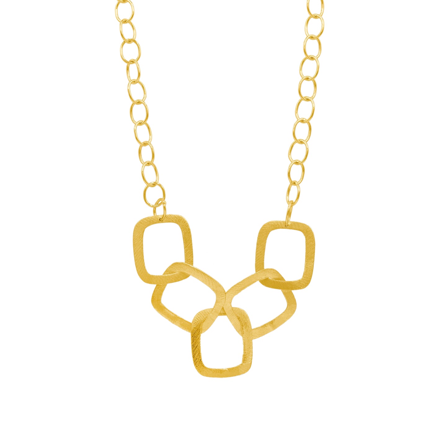 Rectangle Loop Statement Chain Necklace