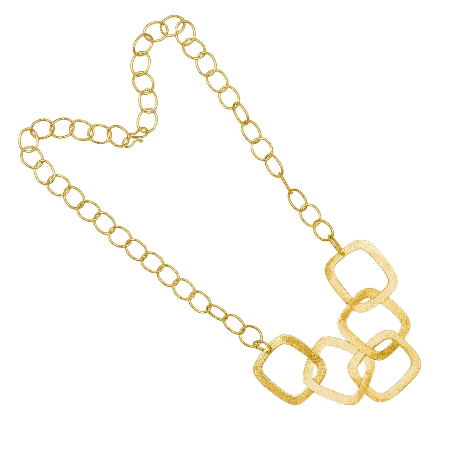 Rectangle Loop Statement Chain Necklace