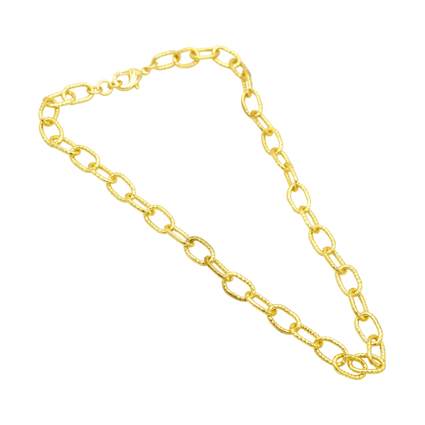 Textured Cable Link Chain Necklace