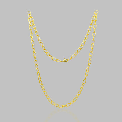 Textured Cable Link Chain Necklace