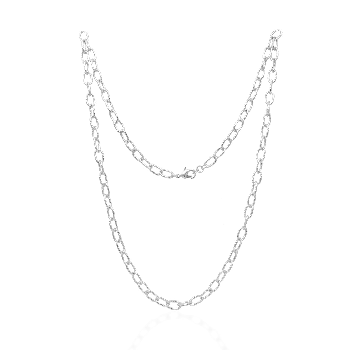 Textured Cable Link Chain Necklace