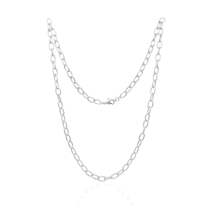 Textured Cable Link Chain Necklace