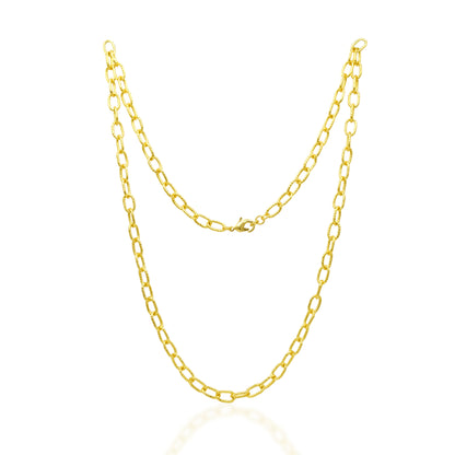 Textured Cable Link Chain Necklace
