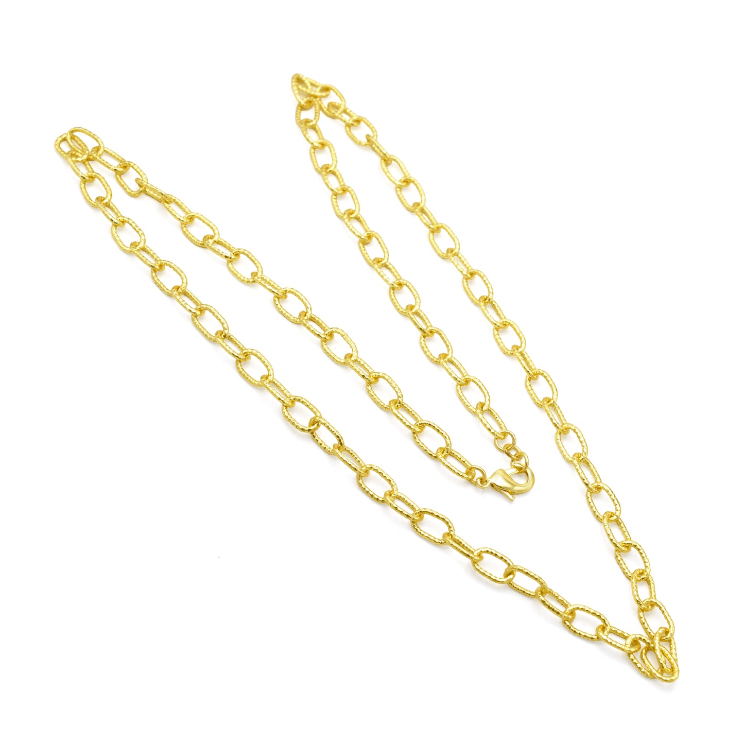 Textured Cable Link Chain Necklace