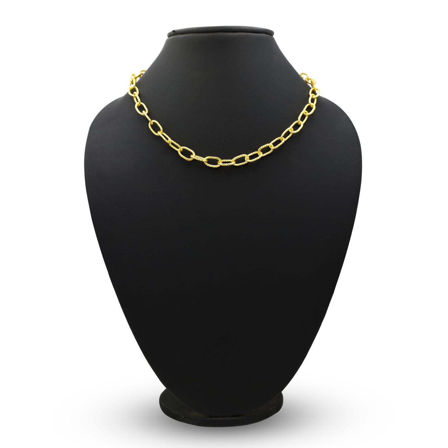 Textured Cable Link Chain Necklace