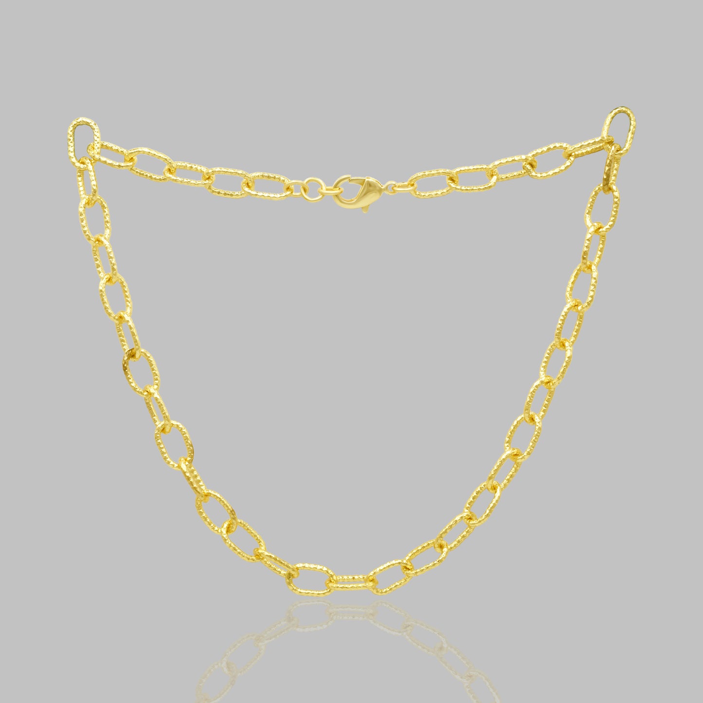 Textured Cable Link Chain Necklace