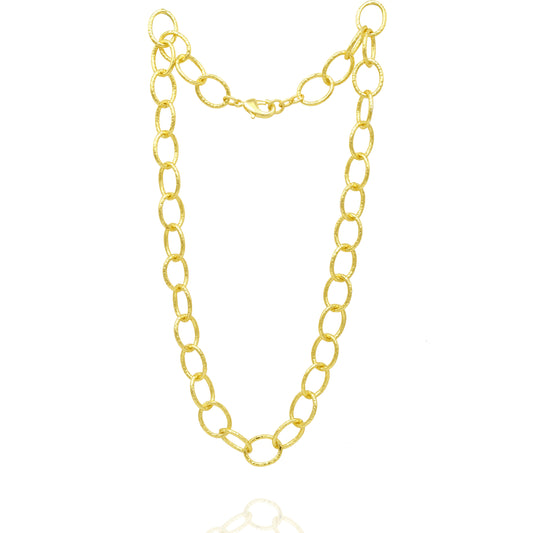 Oval Interlocked Chain Necklace