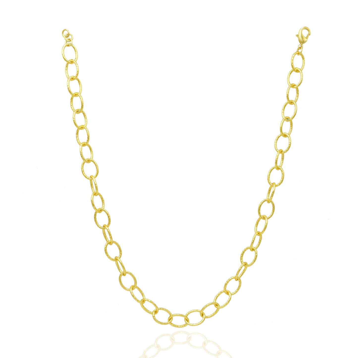 Oval Interlocked Chain Necklace