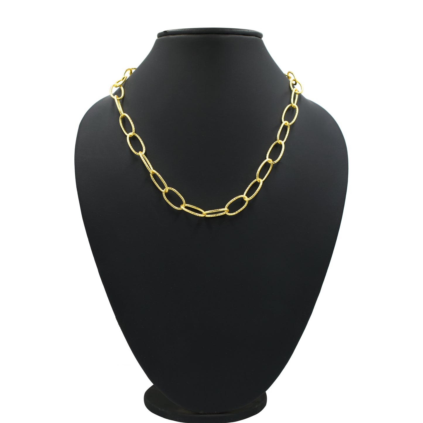 Textured Paperclip Link Chain Necklace