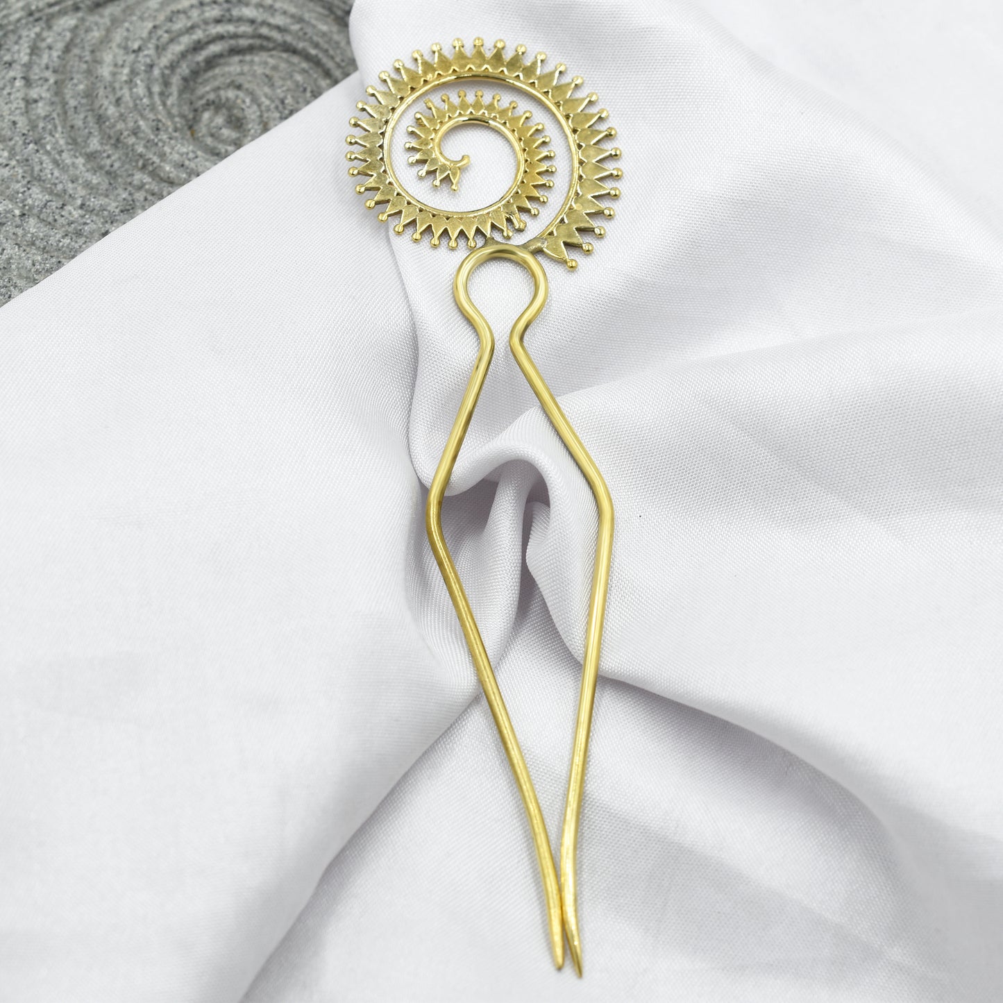 Golden Swirl Hair Pin