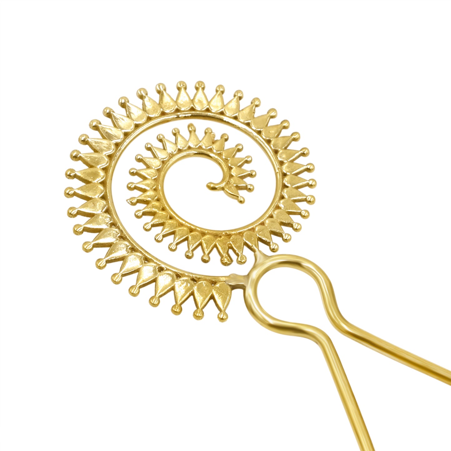 Golden Swirl Hair Pin