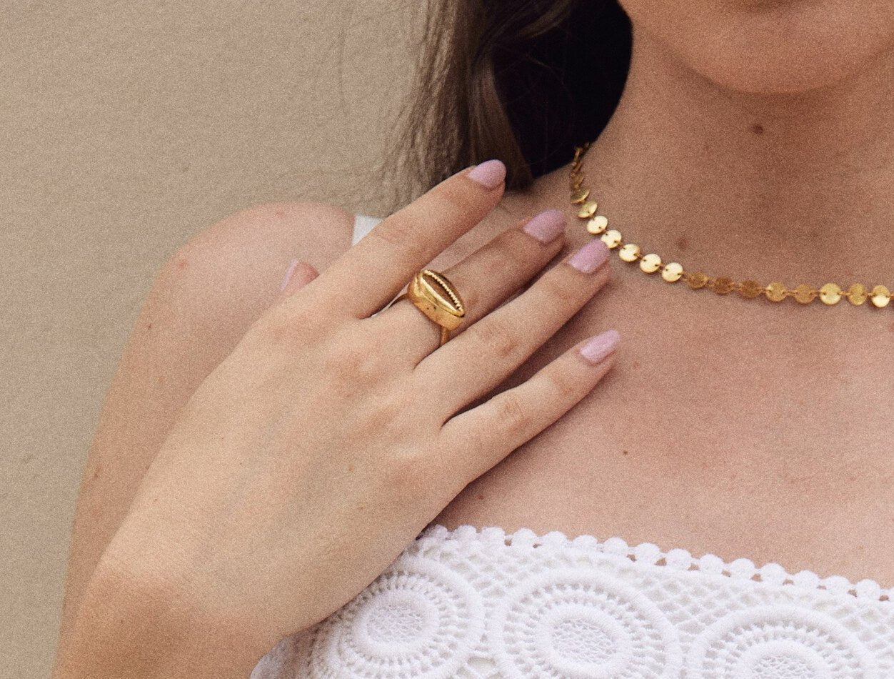 Cowrie Shell Ring