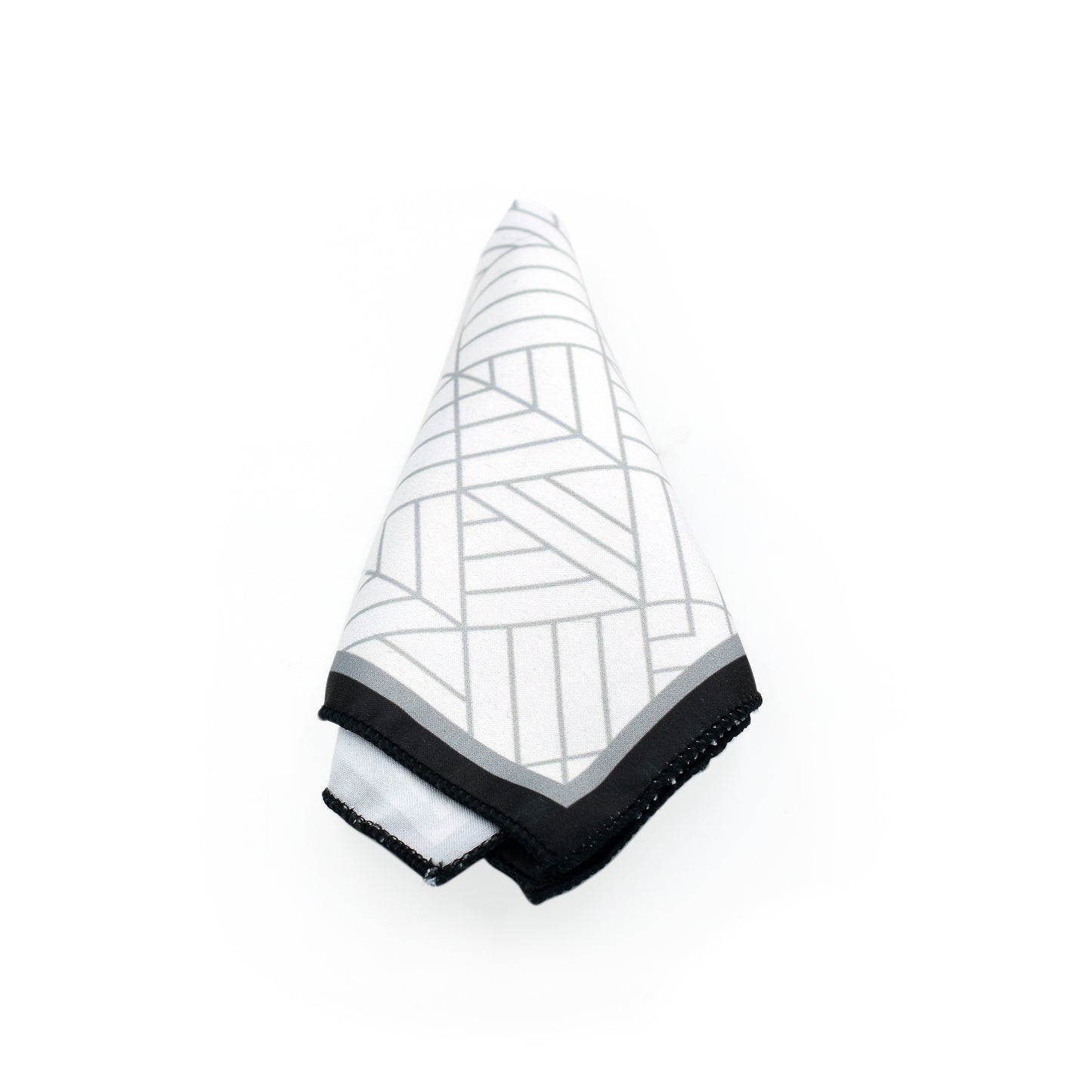 White Geometrical Pocket Squares