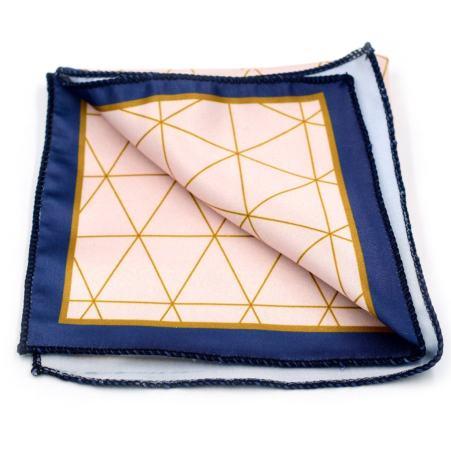 Pink Geometrical Pocket Square