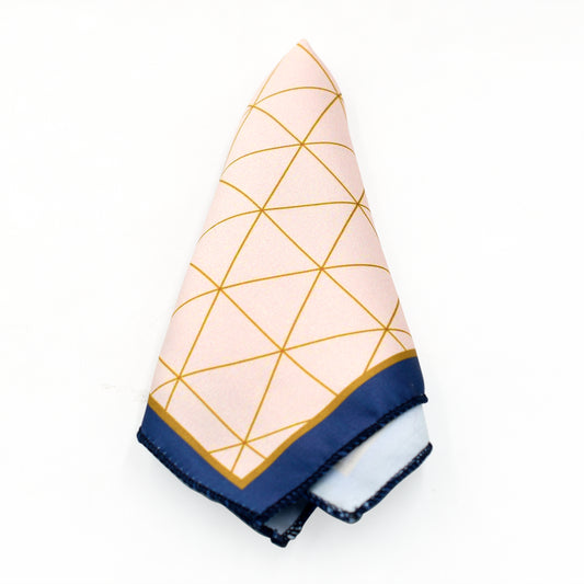 Pink Geometrical Pocket Square