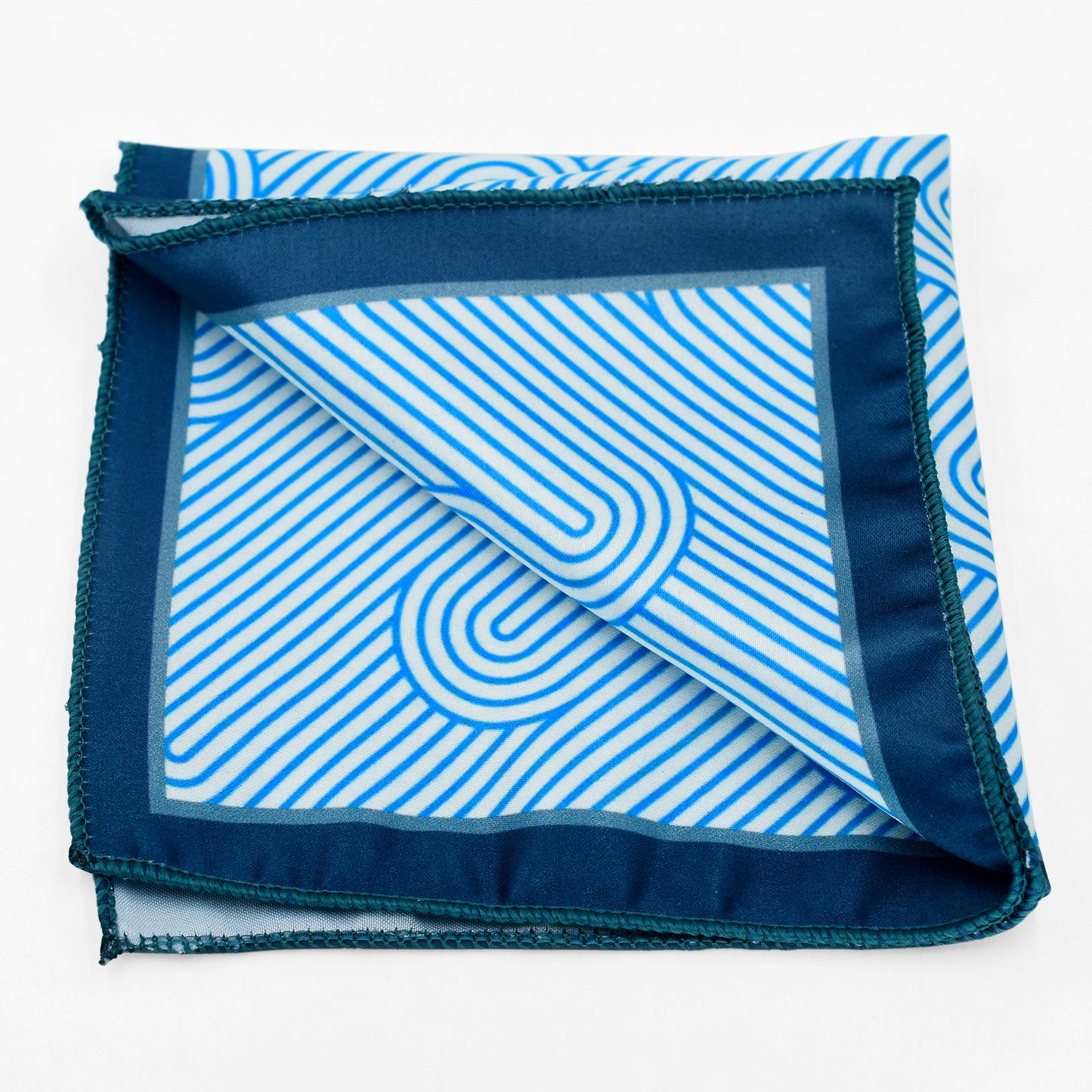 Circles On Blue Pocket Square