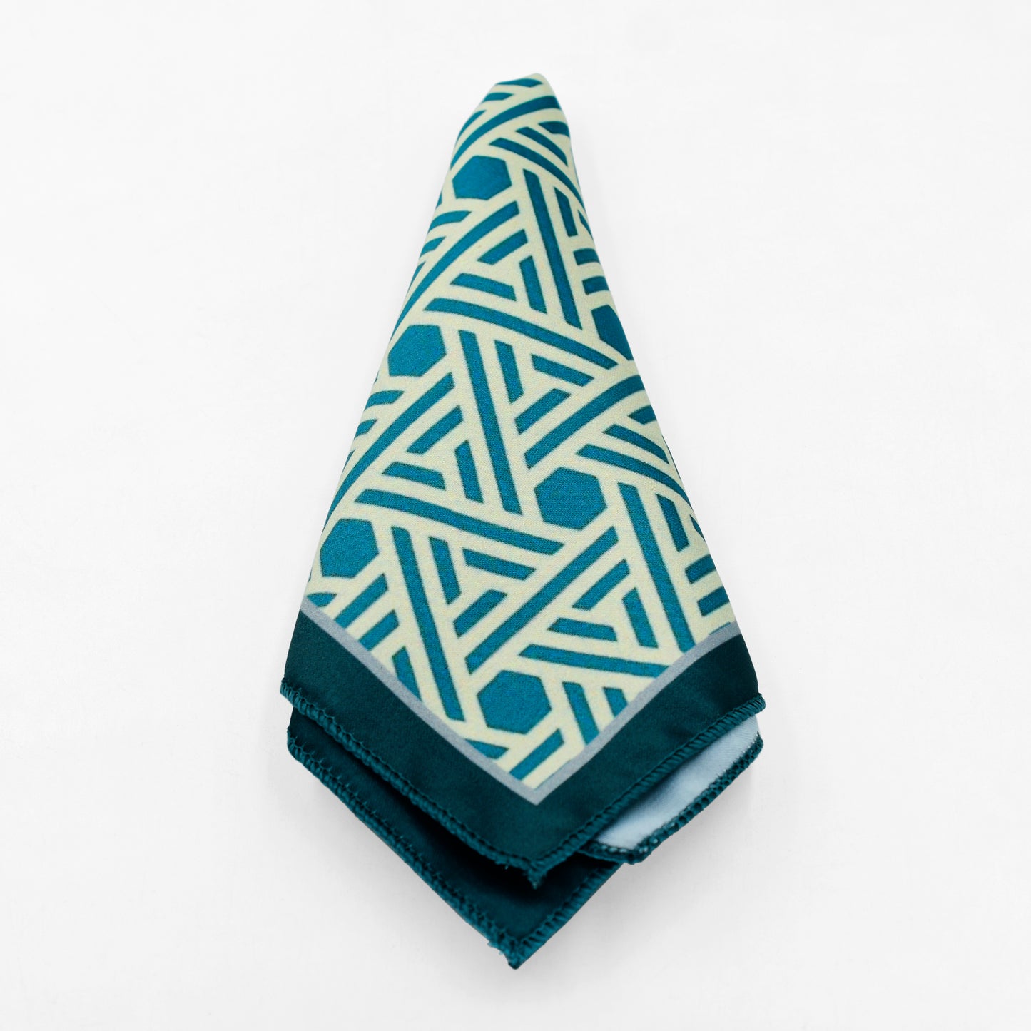 Hexagons On Blue Pocket Square