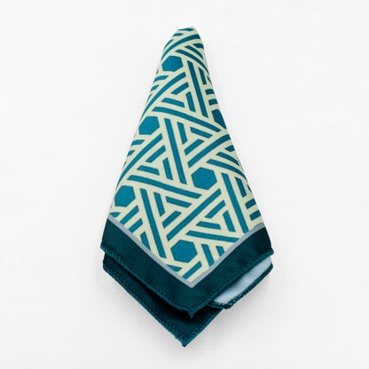 Hexagons On Blue Pocket Square