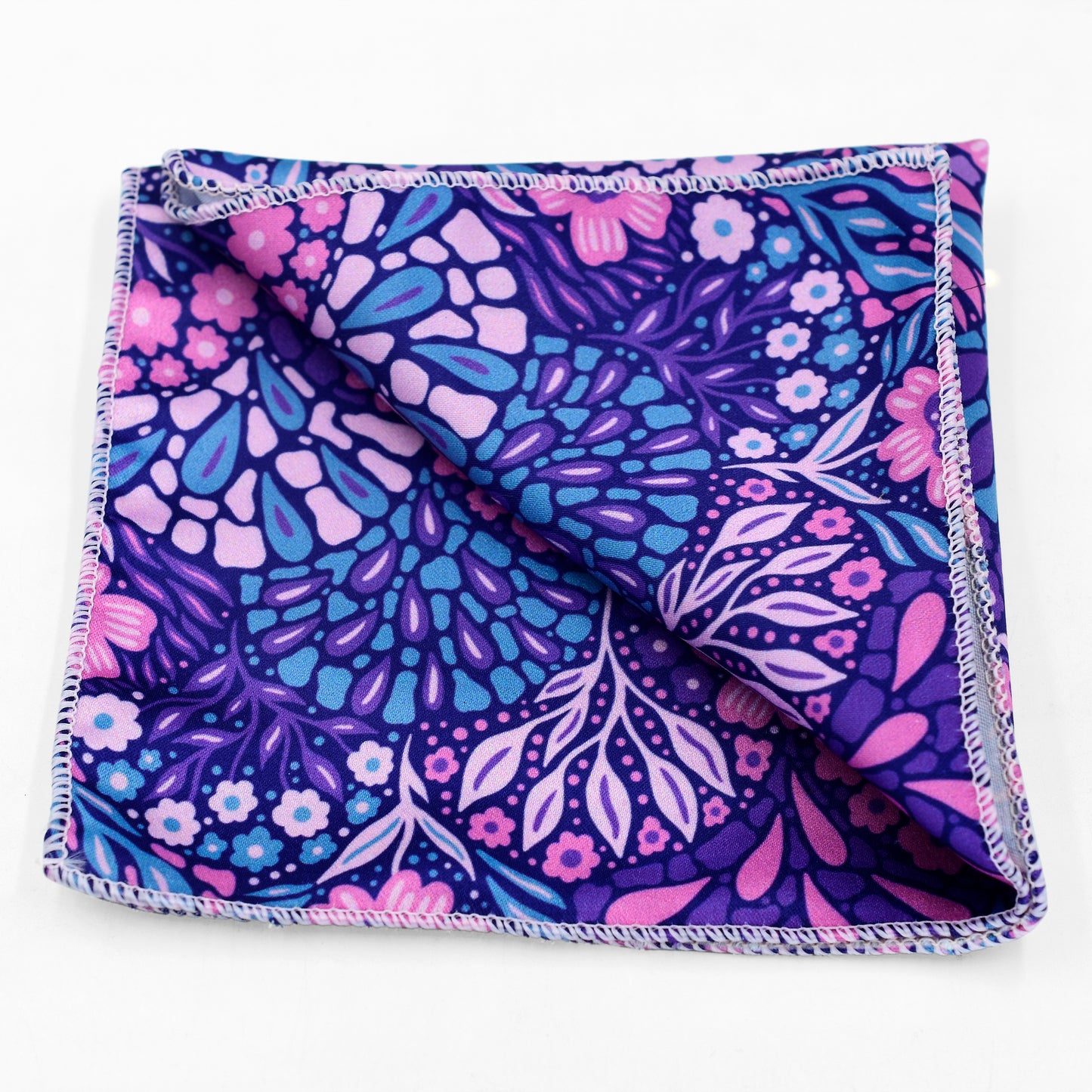 Blooming Blue Pocket Square