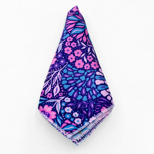 Blooming Blue Pocket Square