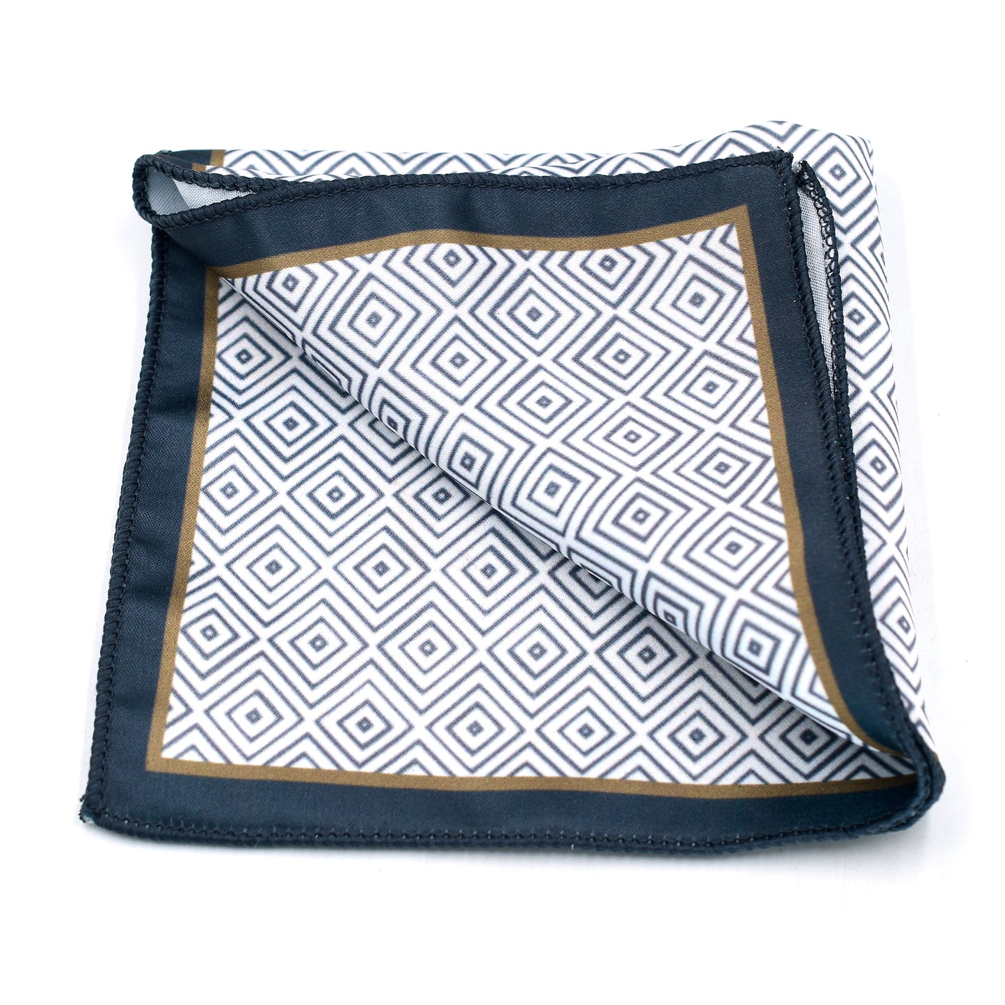 Zig Zag On White Pocket Square