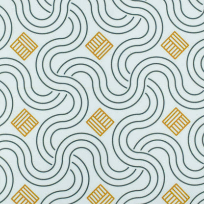 Curves On White Pocket Square