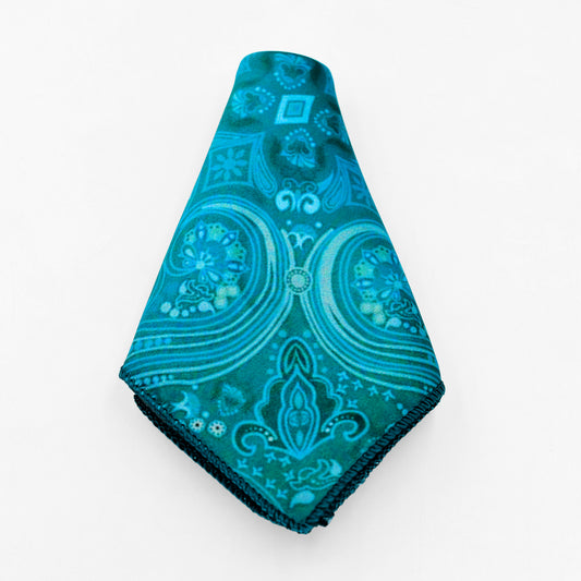 Cascading Blue Pocket Square