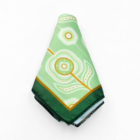 Green Treasure Pocket Square