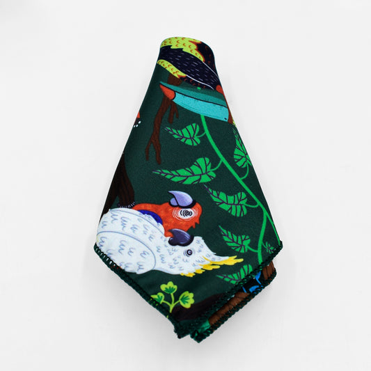 Owl In The Forest Pocket Square