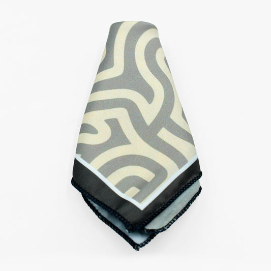 Cascading Grey Pocket Square