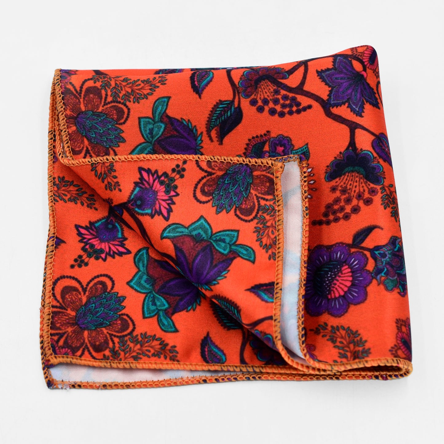 Eye Catching Orange Pocket Square