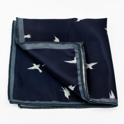 Birds Flying At Night Pocket Square