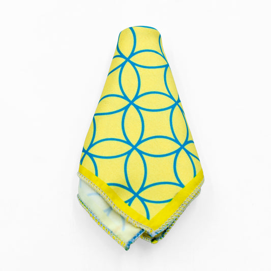 Flowers On Yellow Pocket Square