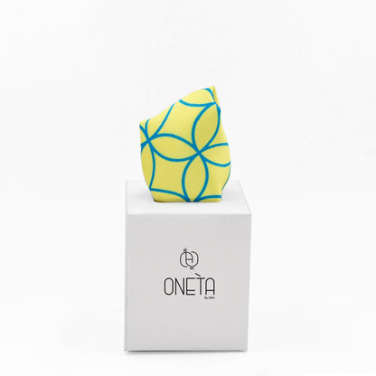 Flowers On Yellow Pocket Square