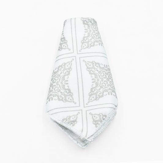 Freezing White Pocket Square