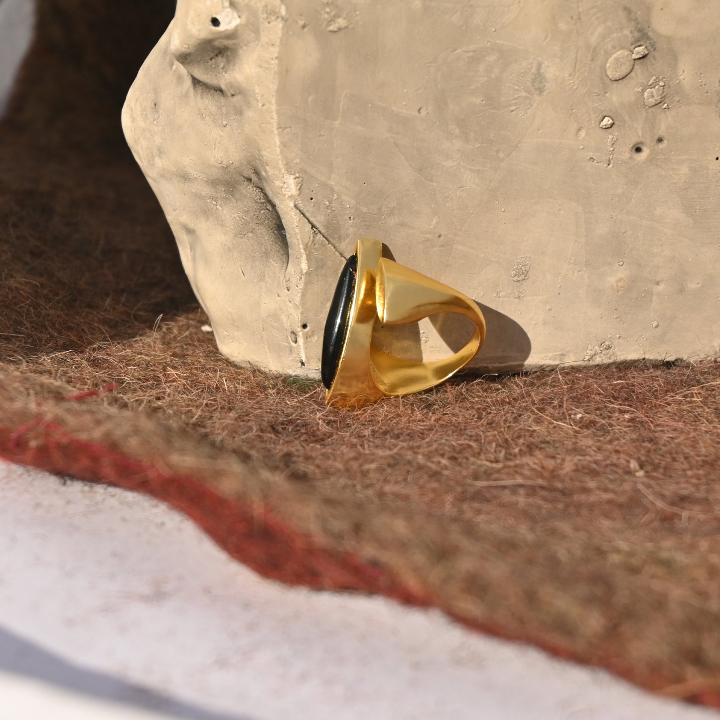 Black Onyx Marquise Ring