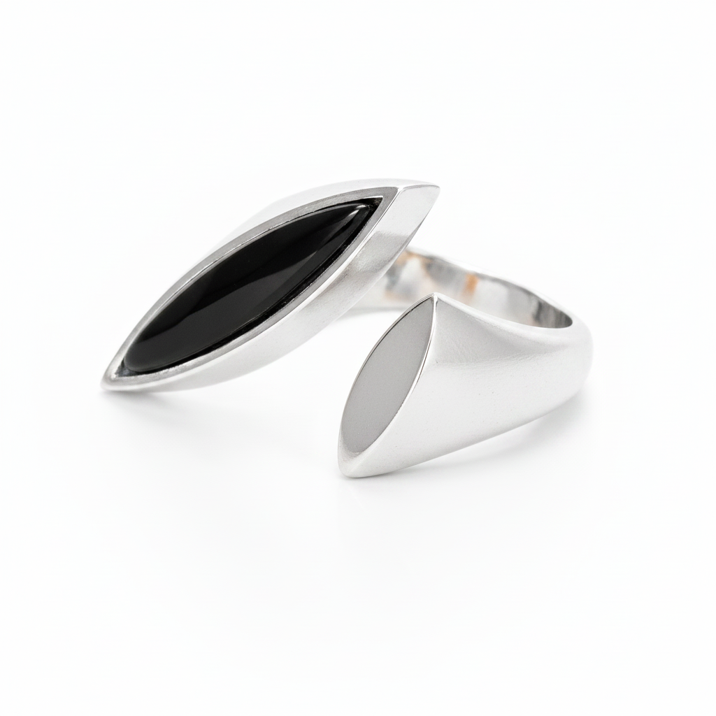 Black Onyx Marquise Ring